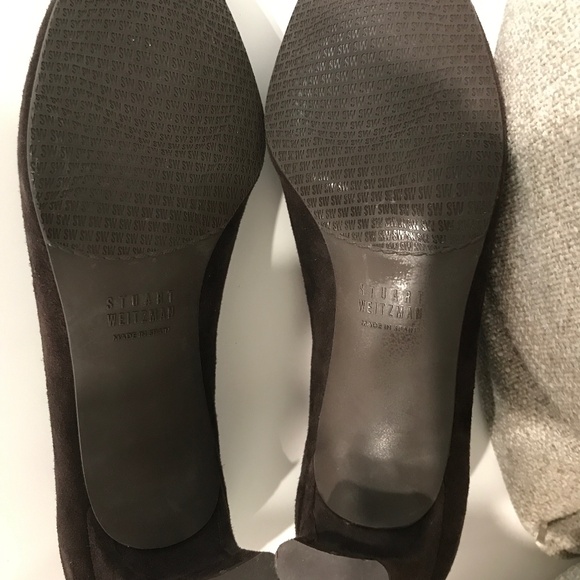 Stuart Weitzman Brown Suede Heels Size 8.5 - Picture 6 of 6